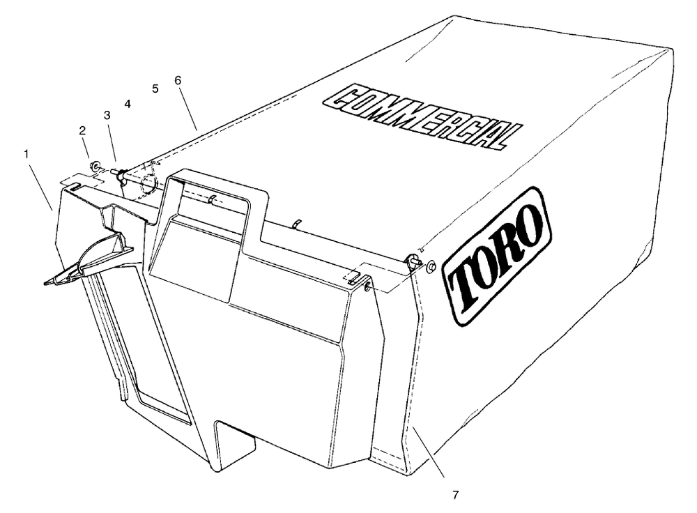 Grass Bag Assembly No. 11-5609 Diagram and Parts List for 22040 7900001 - 7999999 Toro Lawn Mower