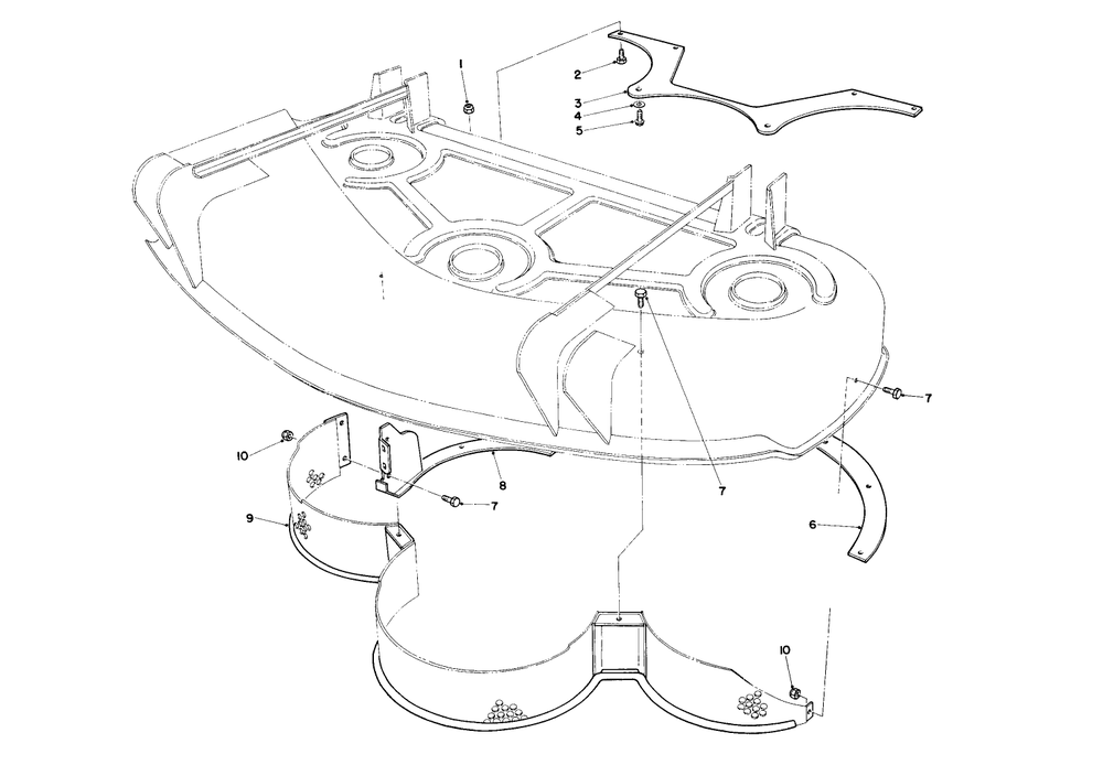 Mulcher-44" Cutting Deck (Groundmaster 117) Diagram and Parts List for 30752 8000001 - 8999999 Toro Lawn Tractor Accessories