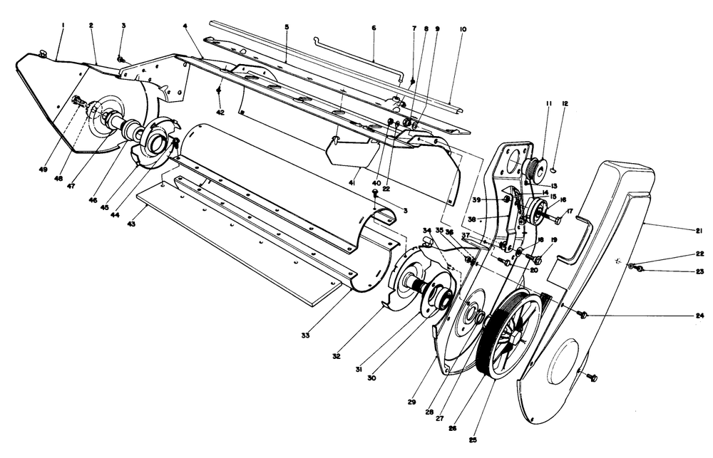 Lower Main Frame Assembly (Model 38120) Diagram and Parts List for 38120 2000001 - 2999999 Toro Snow Blower