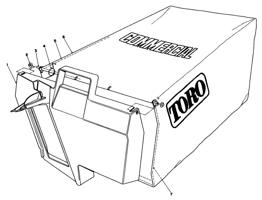 Grass Bag Assembly No. 11-5609 Diagram and Parts List for 22151 2000001 - 2999999 Toro Lawn Mower
