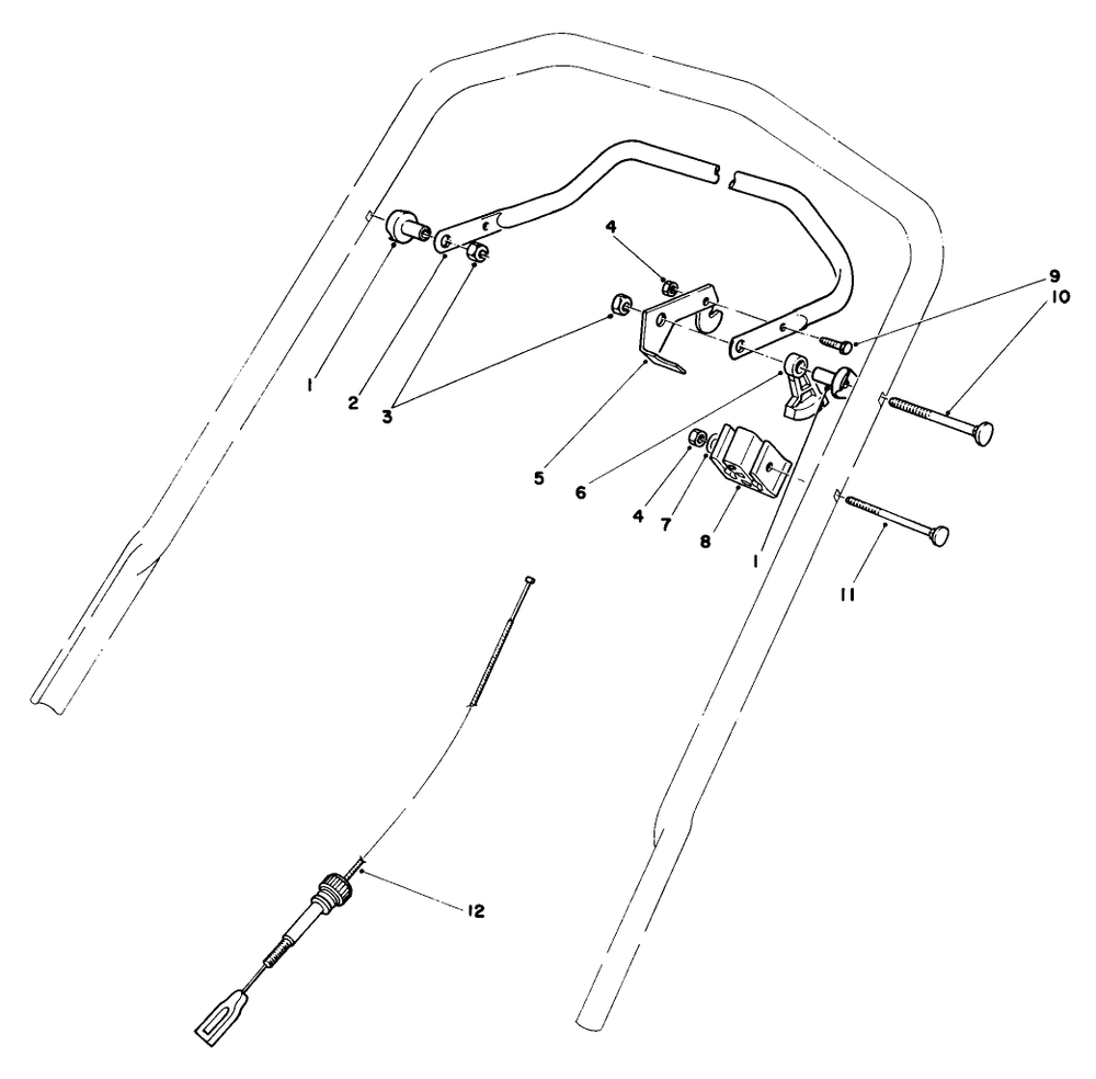 Traction Control Assembly Diagram and Parts List for 20810C 5000001 - 5999999 Toro Lawn Mower