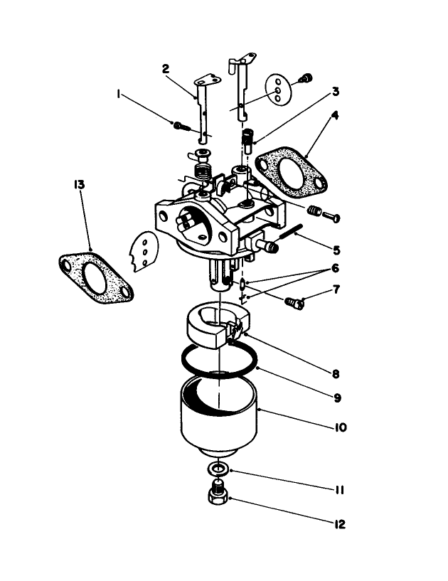 Carburetor Assembly Diagram and Parts List for 59250 4000001 - 4999999 Toro Lawn Tractor Accessories