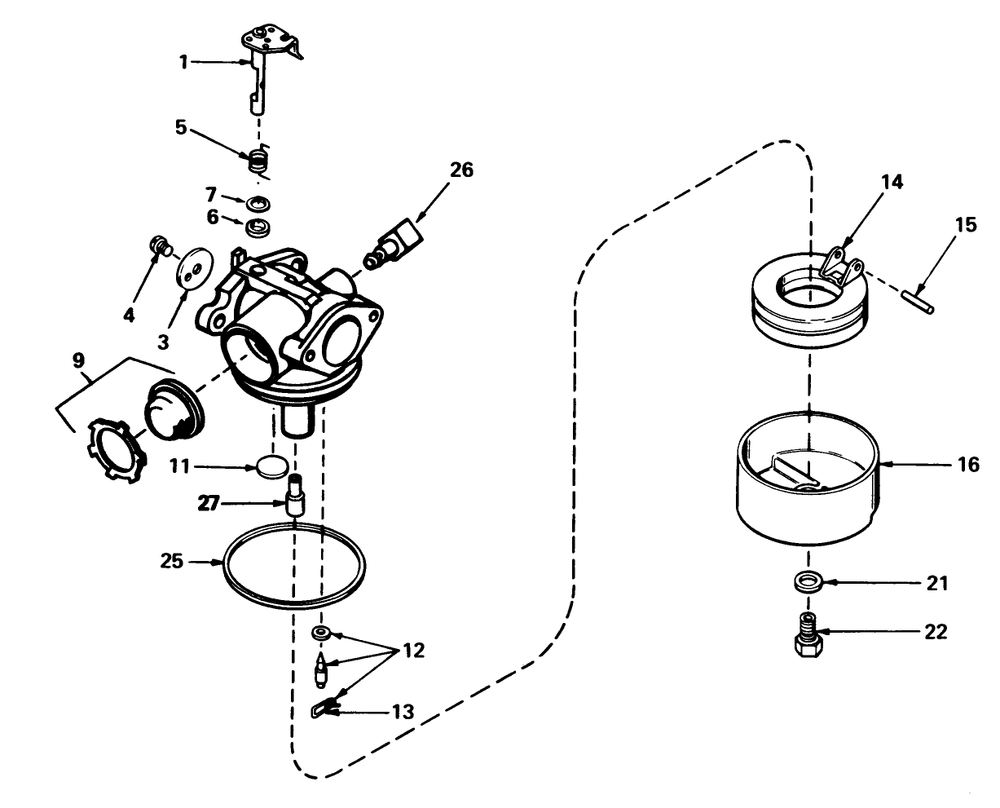 Carburetor No. 632050a Diagram and Parts List for 20715C 5000001 - 5999999 Toro Lawn Mower