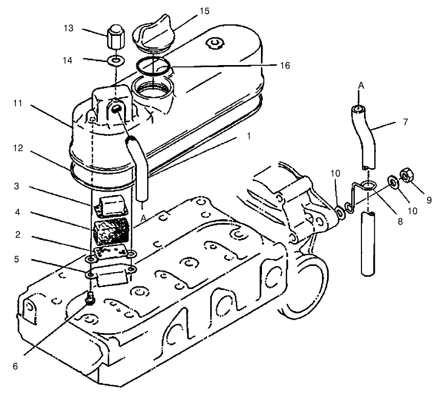 Head Cover Assembly Diagram and Parts List for 22302 990001 - 999999 Toro Lawn Tractor Accessories