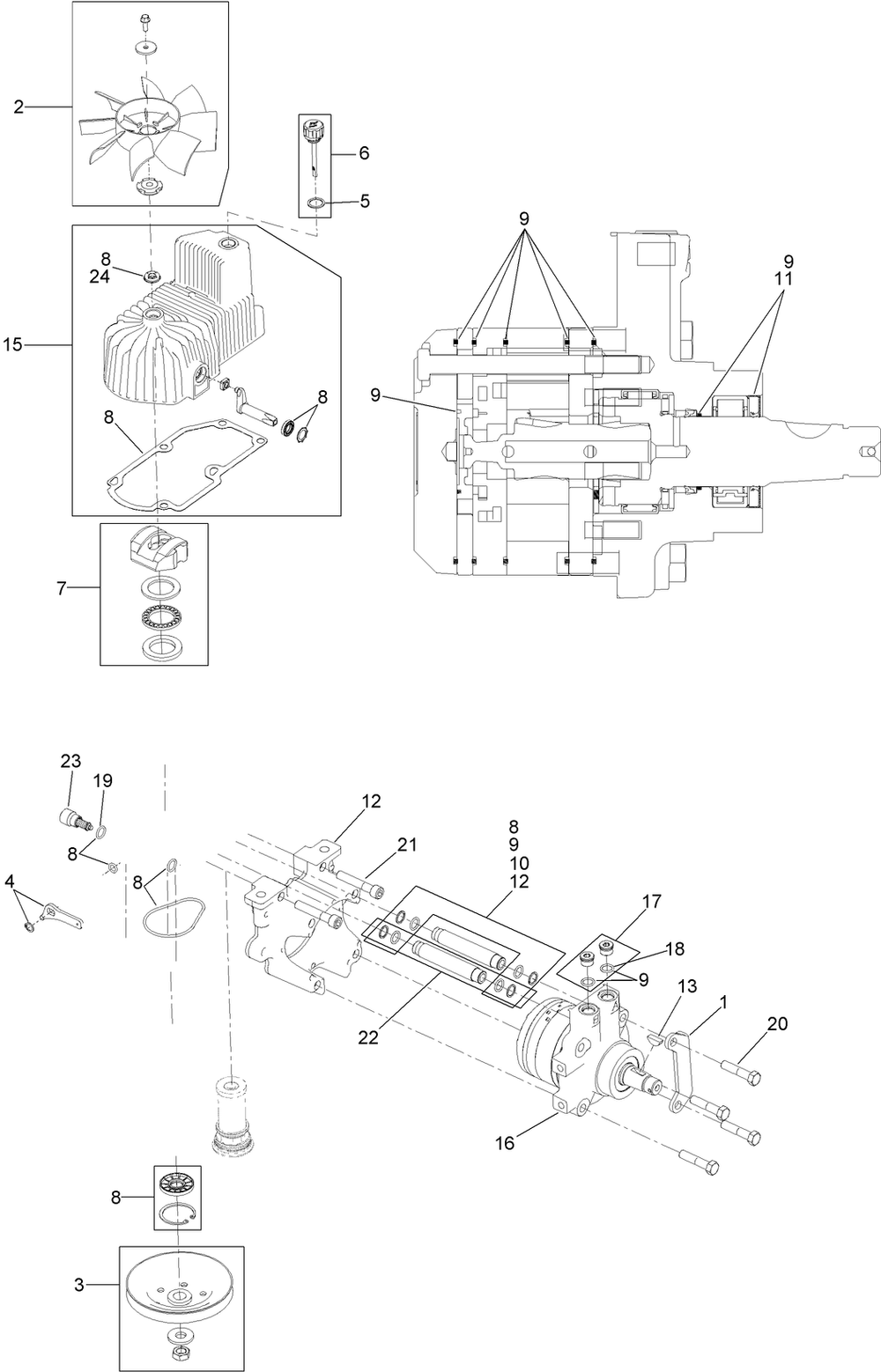 Rh Hydro Assembly Diagram and Parts List for 74961 402100000-403319924 Toro Lawn Mower