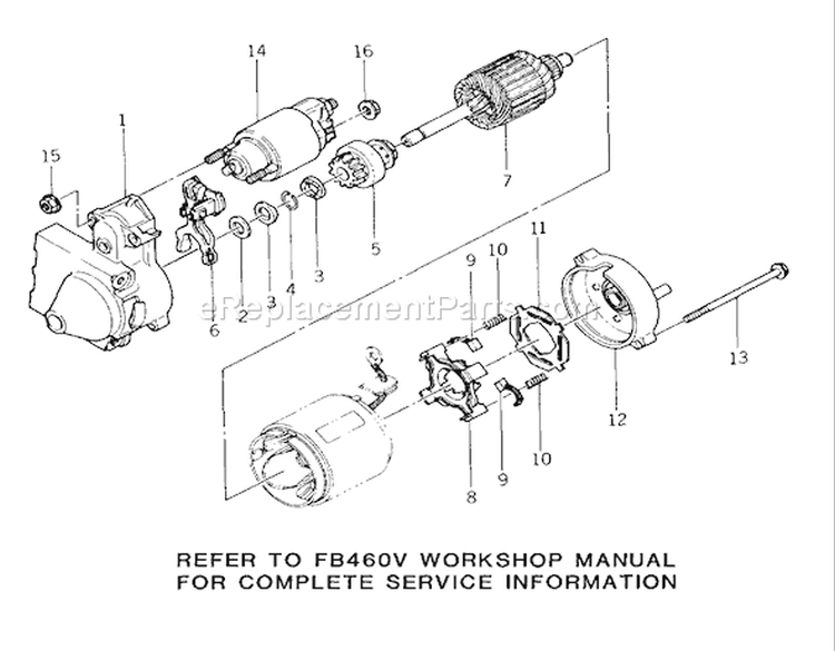 Electric Starter Diagram and Parts List for E2-09K401 1988 Toro Lawn Tractor