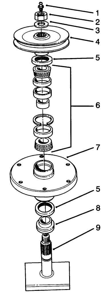 Drive Spindle No. 27-0870 Diagram and Parts List for 30136 4901037 - 4999999 Toro Lawn Mower