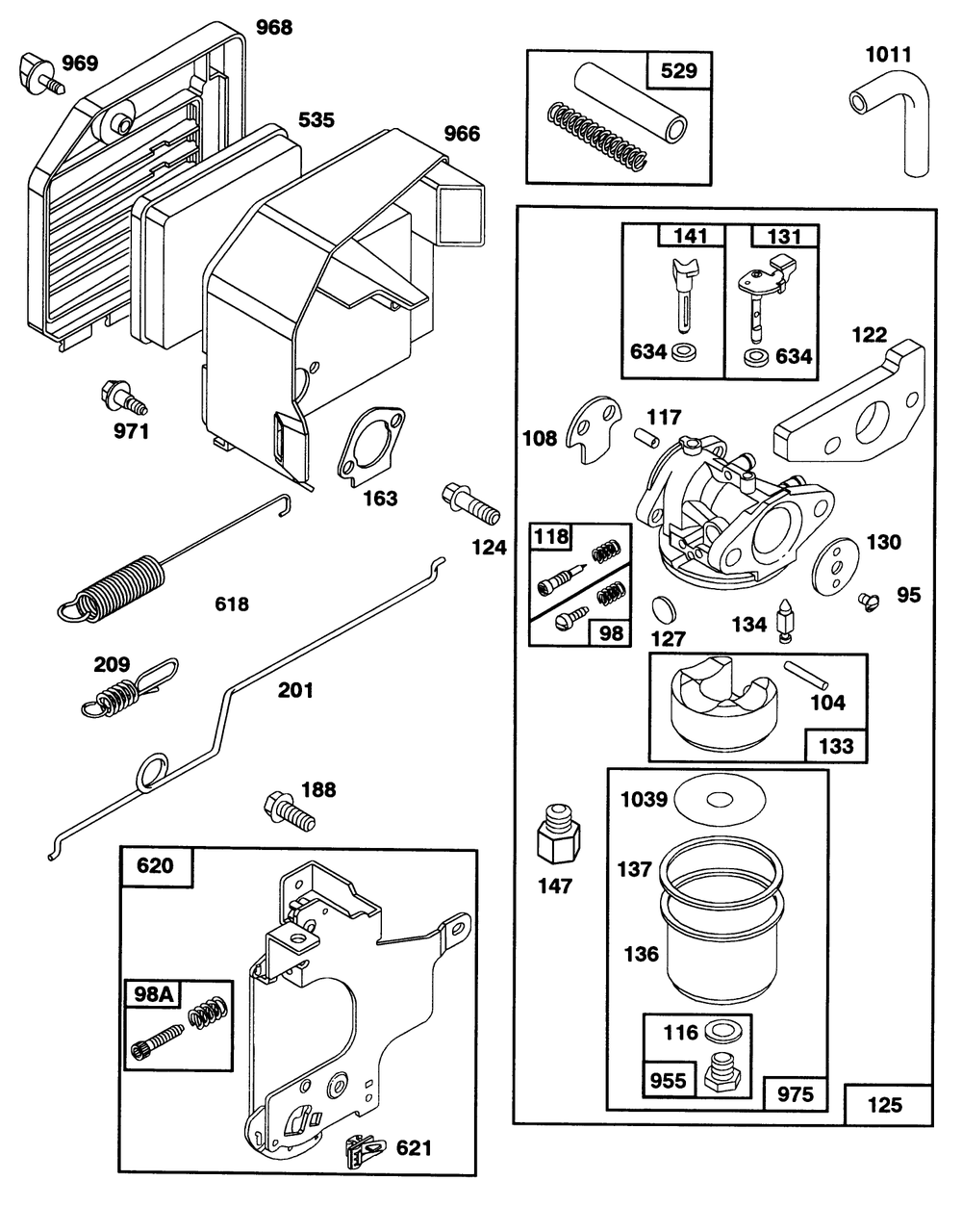 Engine Gts-150 77-8990 Diagram and Parts List for 27501 2000001 - 2999999 Toro Lawn Mower