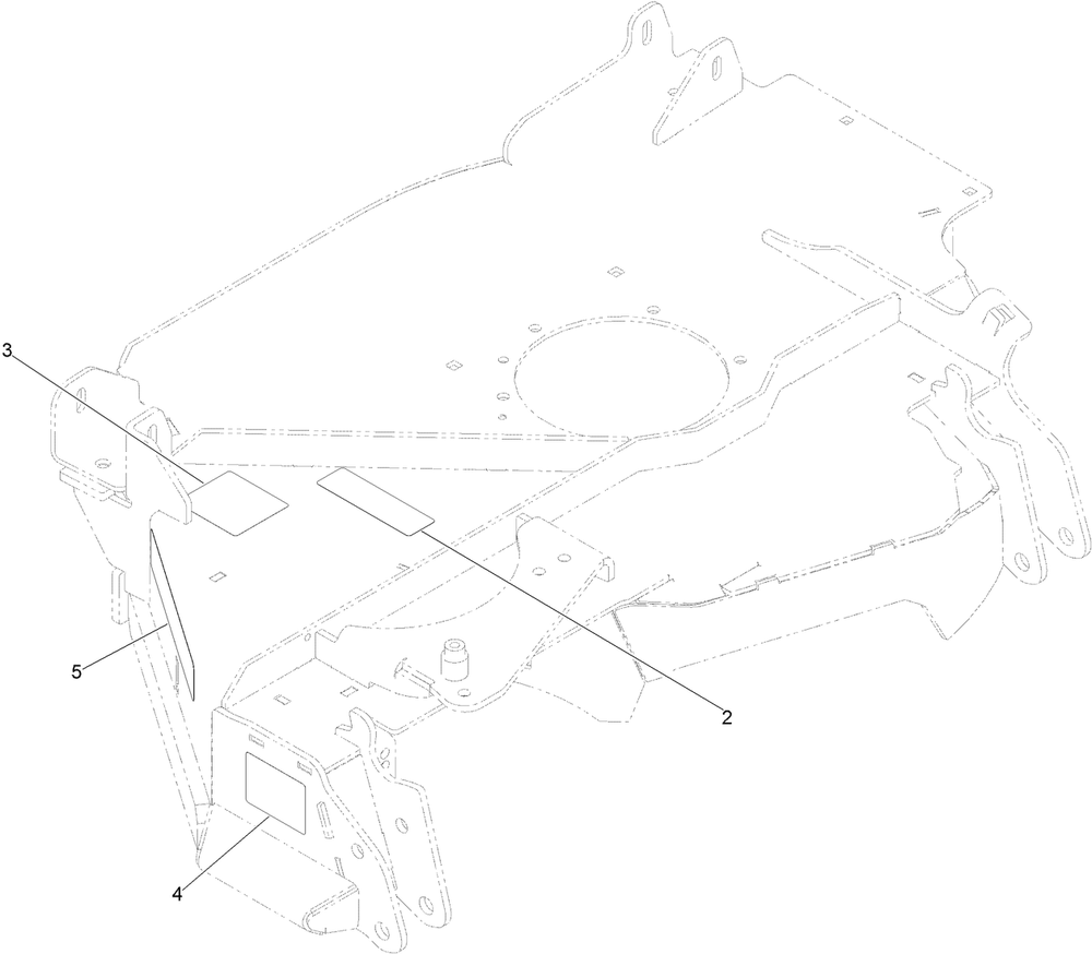 Rh Wing Deck Decal Assembly Diagram and Parts List for 72096 406343181-407109999 Toro Lawn Tractor