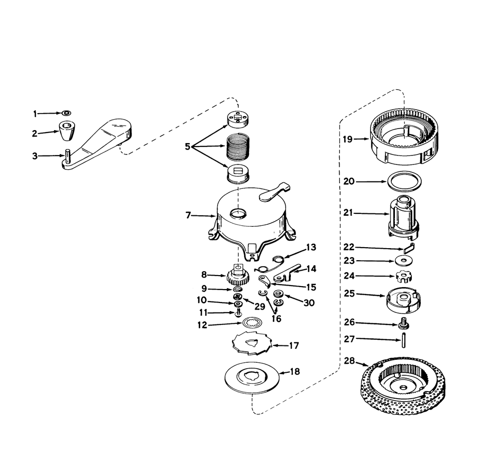 Impulse Starter No. 30051 Diagram and Parts List for 51060 000001 - 099999 Toro Lawn Tractor