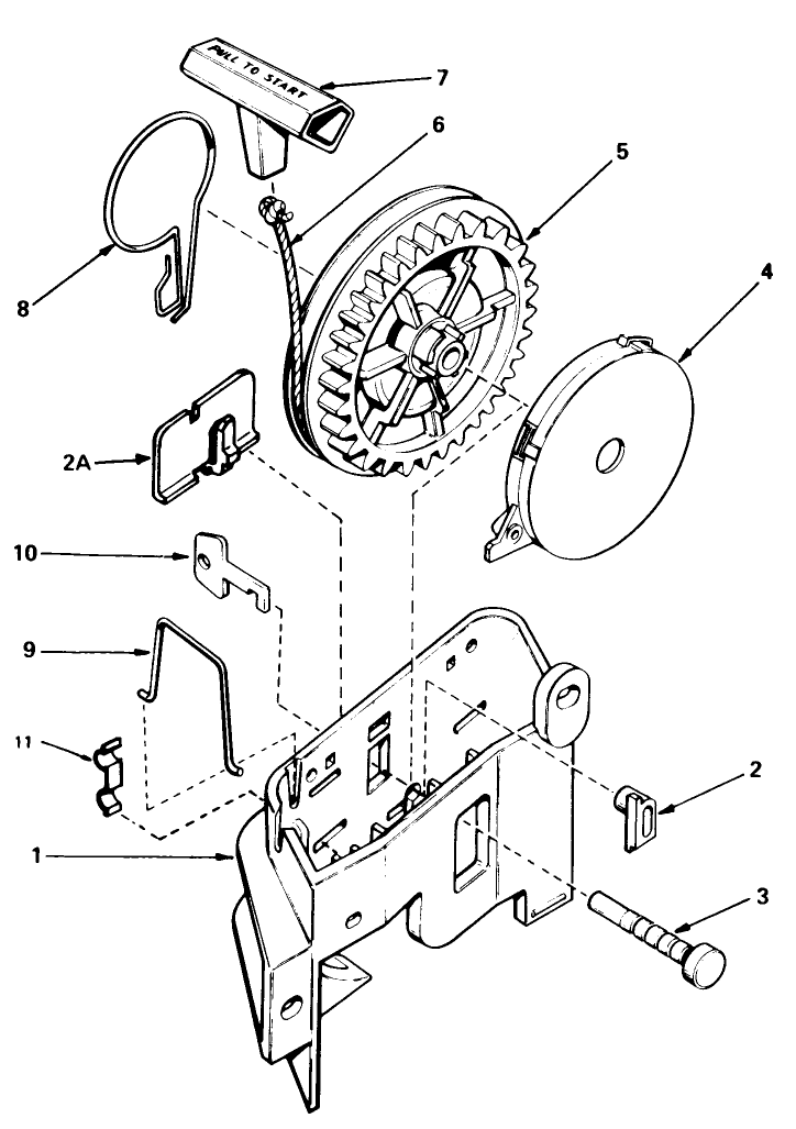 Rewind Starter No. 590531 Diagram and Parts List for 20810 4000001 - 4999999 Toro Lawn Mower