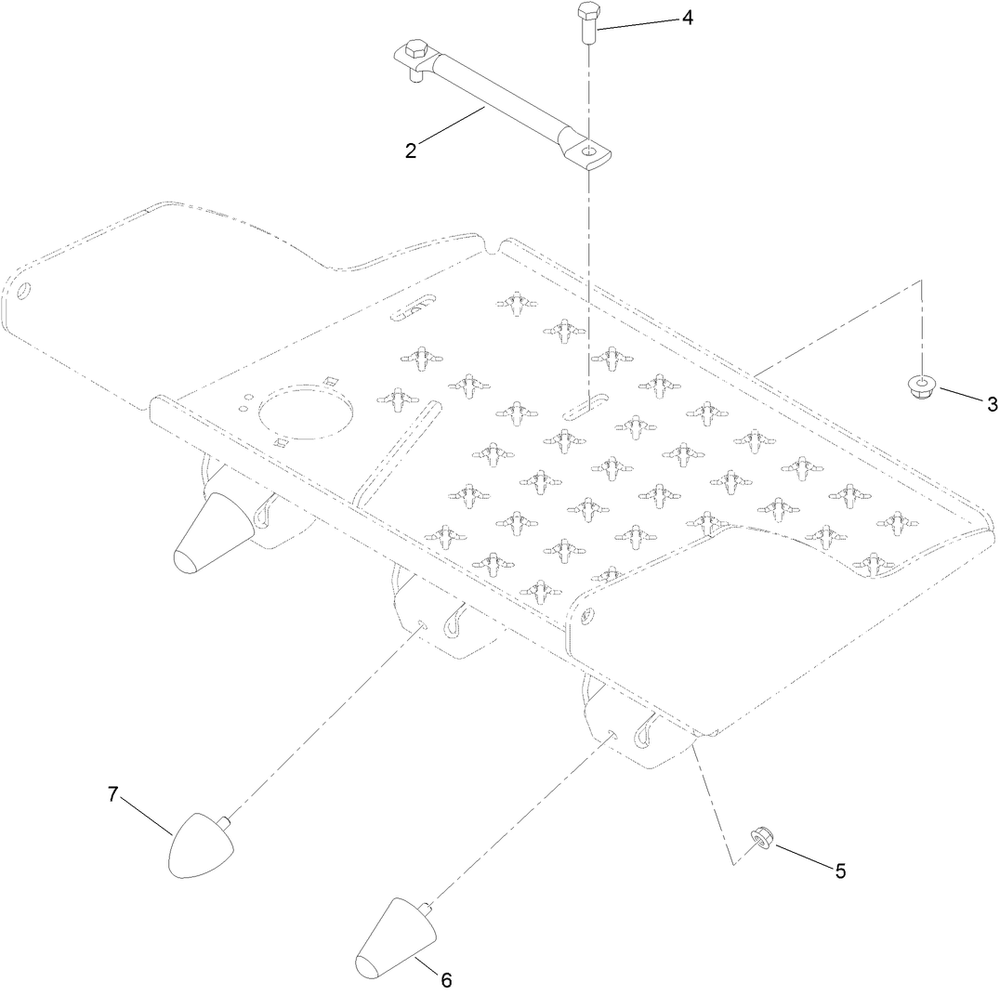 Platform Assembly No. 126-9883 Diagram and Parts List for 29516 413000000 - 999999999 Toro Aerator