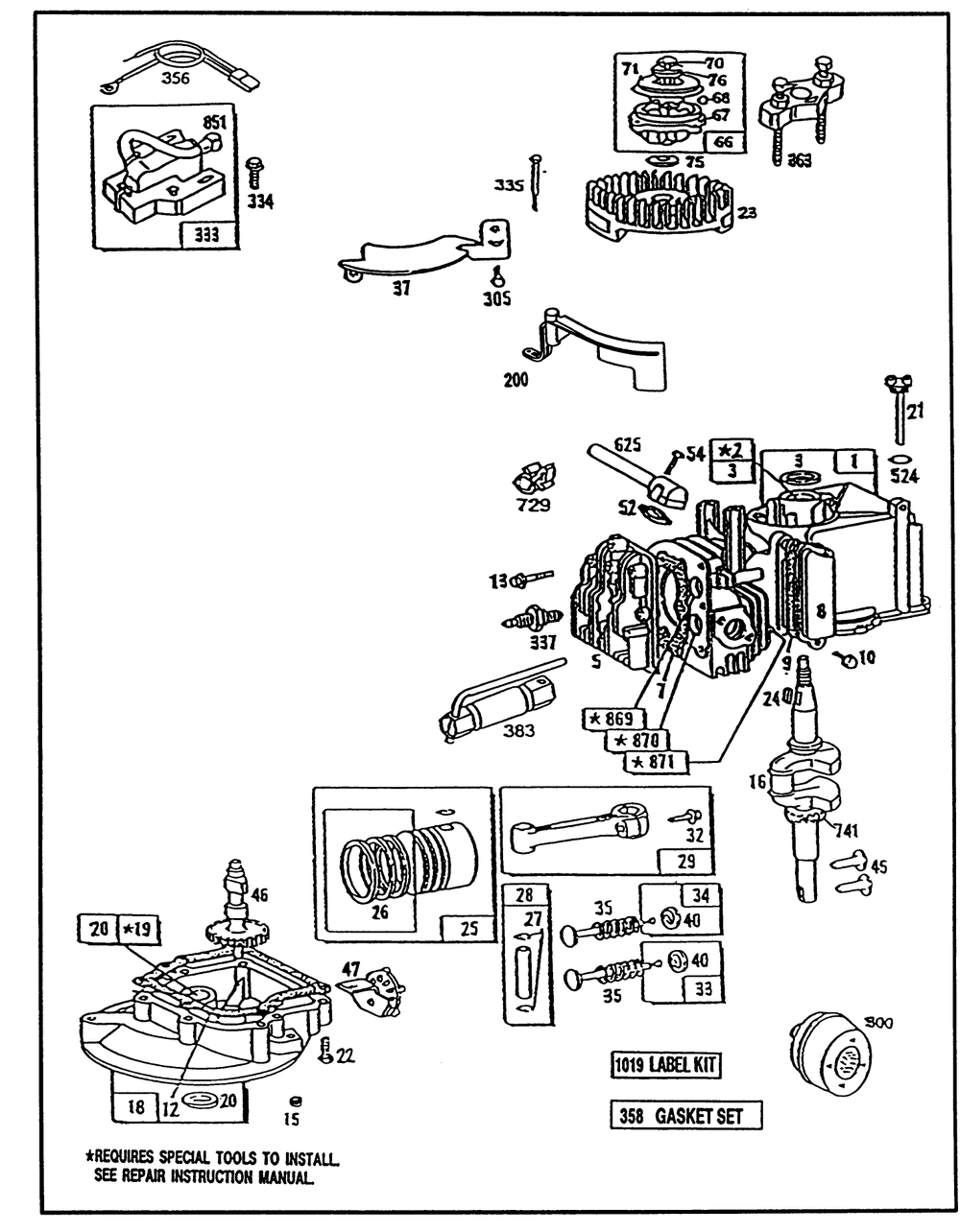 Engine Briggs And Stratton Model 95902-3148-01 Diagram and Parts List for 20180 2000001 - 2999999 Toro Lawn Mower