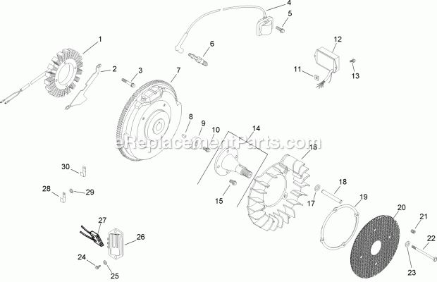 Ignition / Electrical Assembly Kohler Ch740 0 Diagram and Parts List for 74282 280000001-280999999 Toro Lawn Mower
