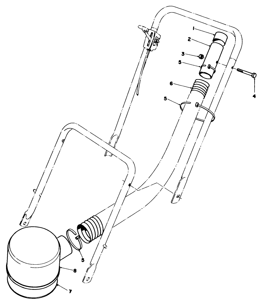 Remote Air Cleaner Kit No. 43-6940 (Optional) Diagram and Parts List for 22005 6000001 - 6999999 Toro Lawn Mower
