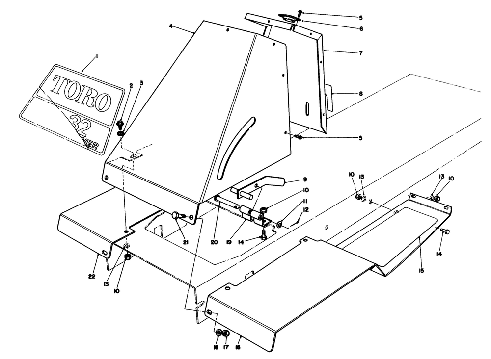 Front Tower Assembly Diagram and Parts List for 56138 6000001 - 6999999 Toro Lawn Tractor