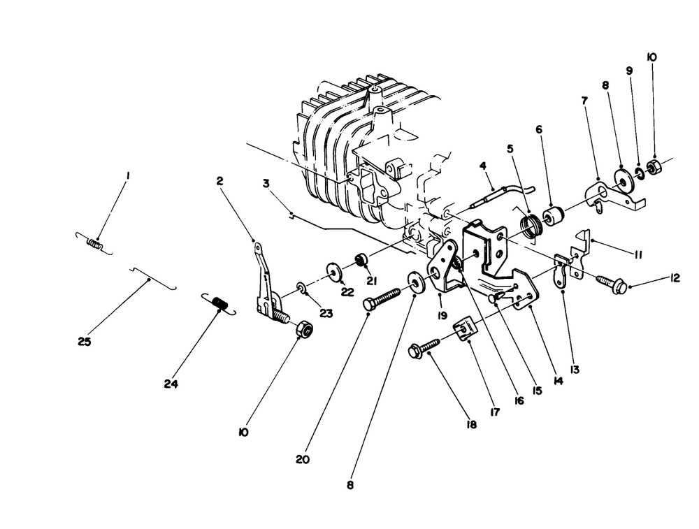 Governor Assembly (Model No. 47pg6 & 47ph7) Diagram and Parts List for 20684 8000001 - 8999999 Toro Lawn Mower