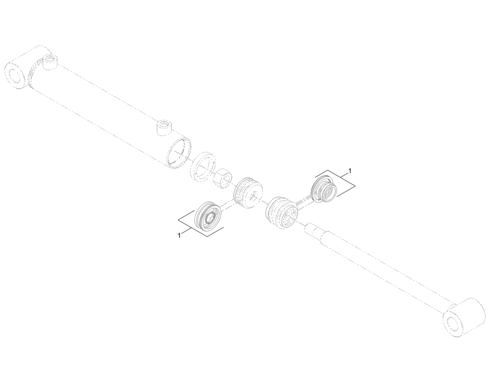 Hydraulic Cylinder Assembly No. 121-1955 Diagram and Parts List for 23214 404320000 - 405799999 Toro Stump Grinder