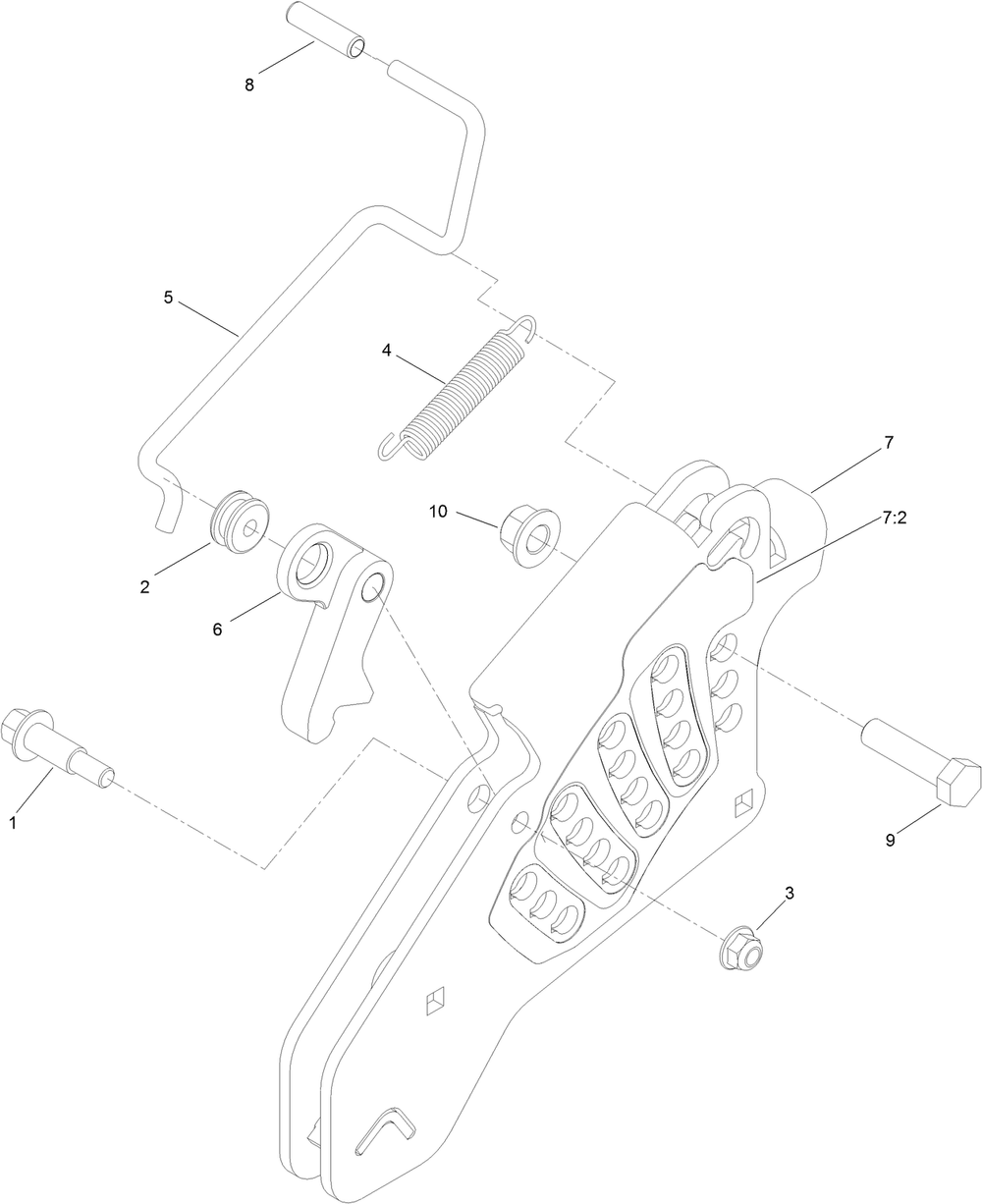 Height-Of-Cut Assembly Diagram and Parts List for 74141 (316000001-316999999)(2016) Toro Lawn Mower