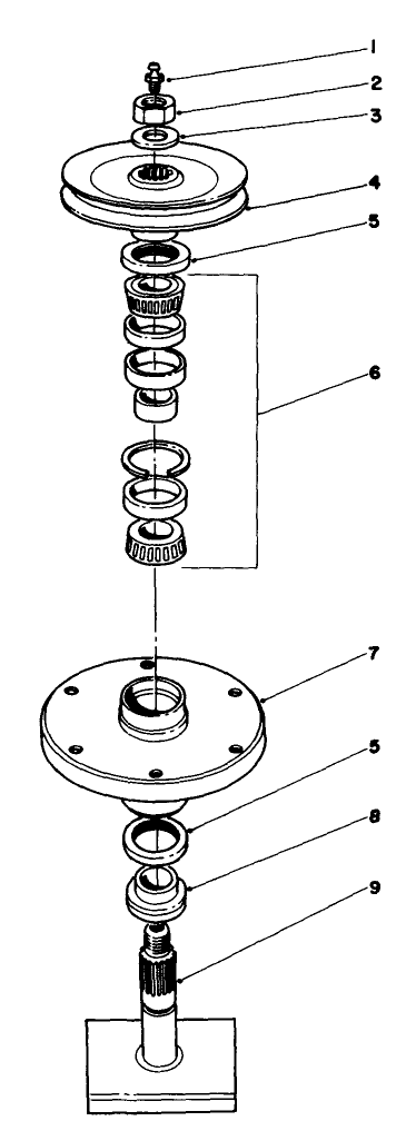 Drive Spindle No. 27-0871 Diagram and Parts List for 30754 0000001 - 0999999 Toro Lawn Tractor
