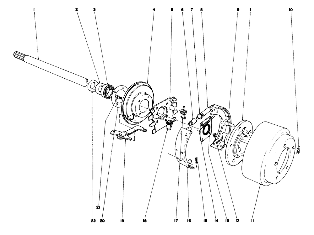 Brake Assembly Diagram and Parts List for 30550 80000001 - 89999999 Toro Lawn Tractor