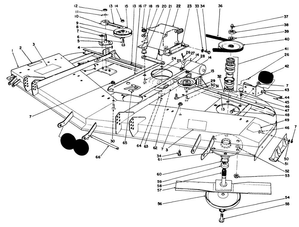 72" Cutting Unit Model No. 30575 Diagram and Parts List for 30798 0000001 - 0999999 Toro Lawn Tractor