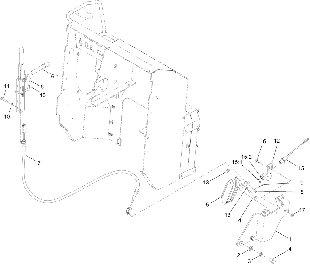 Brake Assembly Diagram and Parts List for 25403 400000000 - 401399999 Toro Lawn Tractor Accessories