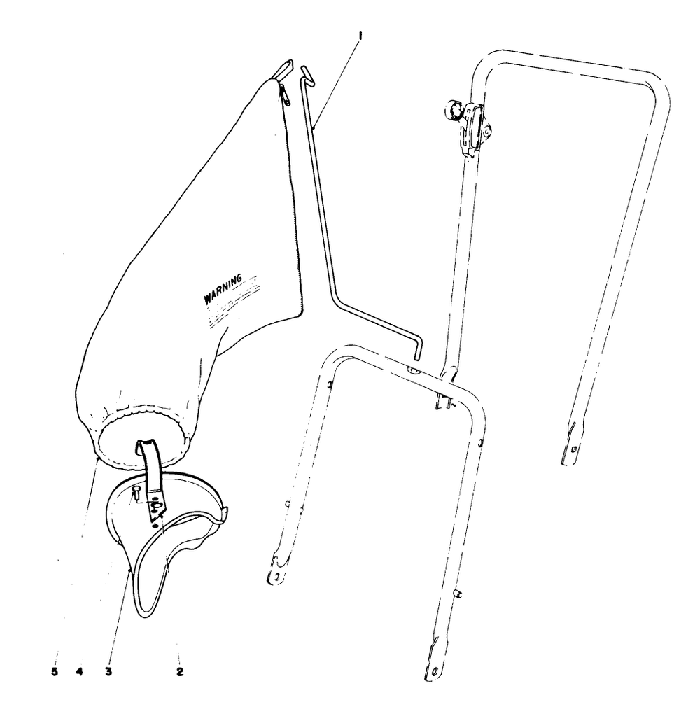 Grass Bagging Kit (Optional) No. 16599 Diagram and Parts List for 16550 8000001 - 8999999 Toro Lawn Mower