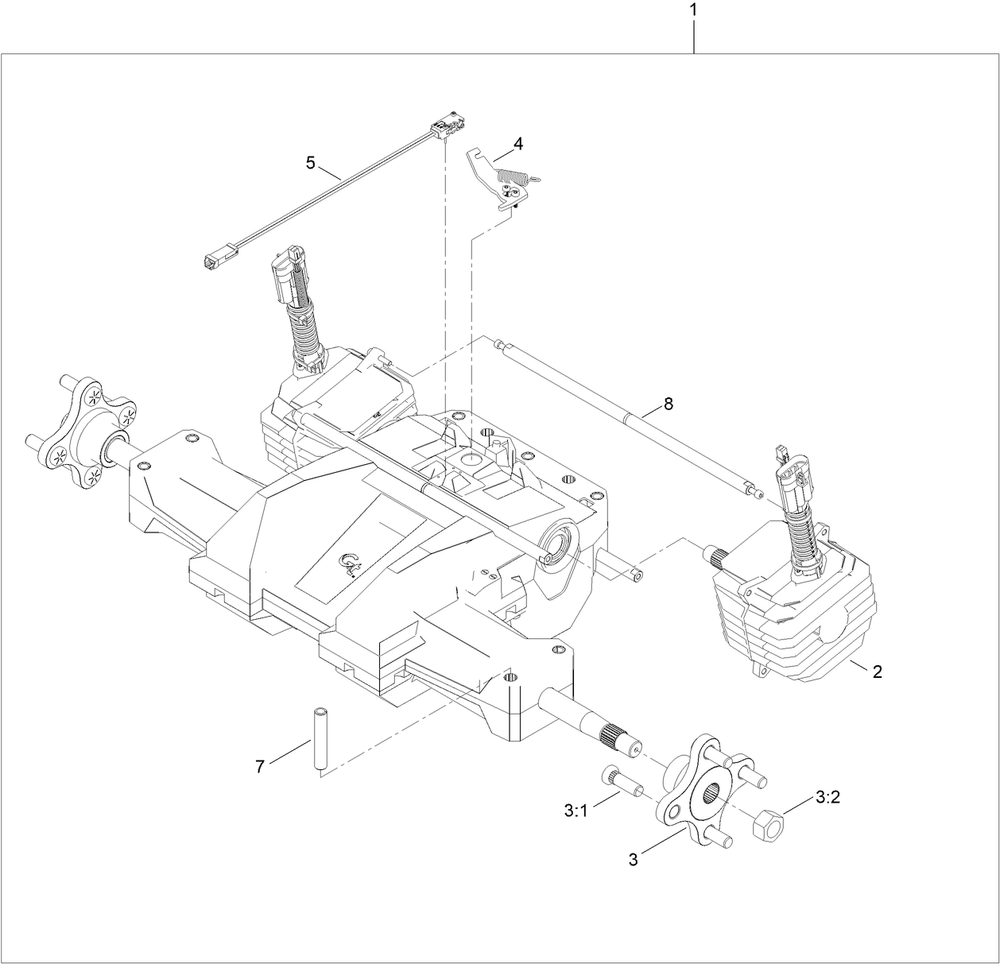 Electric Transaxle Assembly No. 161-4488 Diagram and Parts List for 75841 400000000 - 416399999 Toro Lawn Tractor