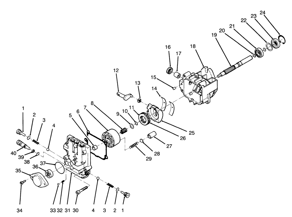 Hydraulic Pump Assembly No. 82-8220 Diagram and Parts List for 30186 690001 - 690406 Toro Lawn Tractor Accessories