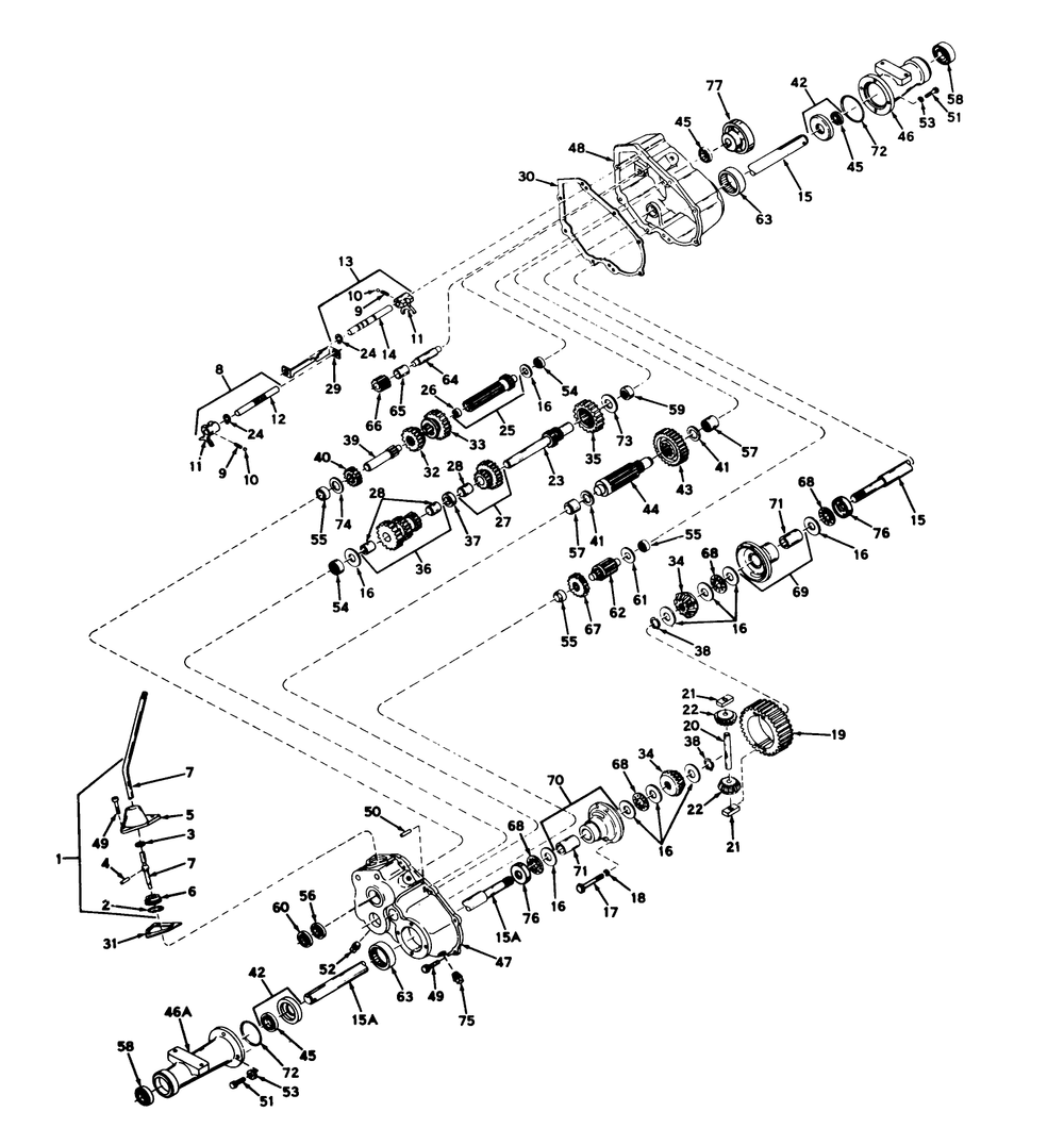 Transaxle Assembly Model No. 2301-A Diagram and Parts List for 55402 0000001 - 0999999 Toro Lawn Tractor