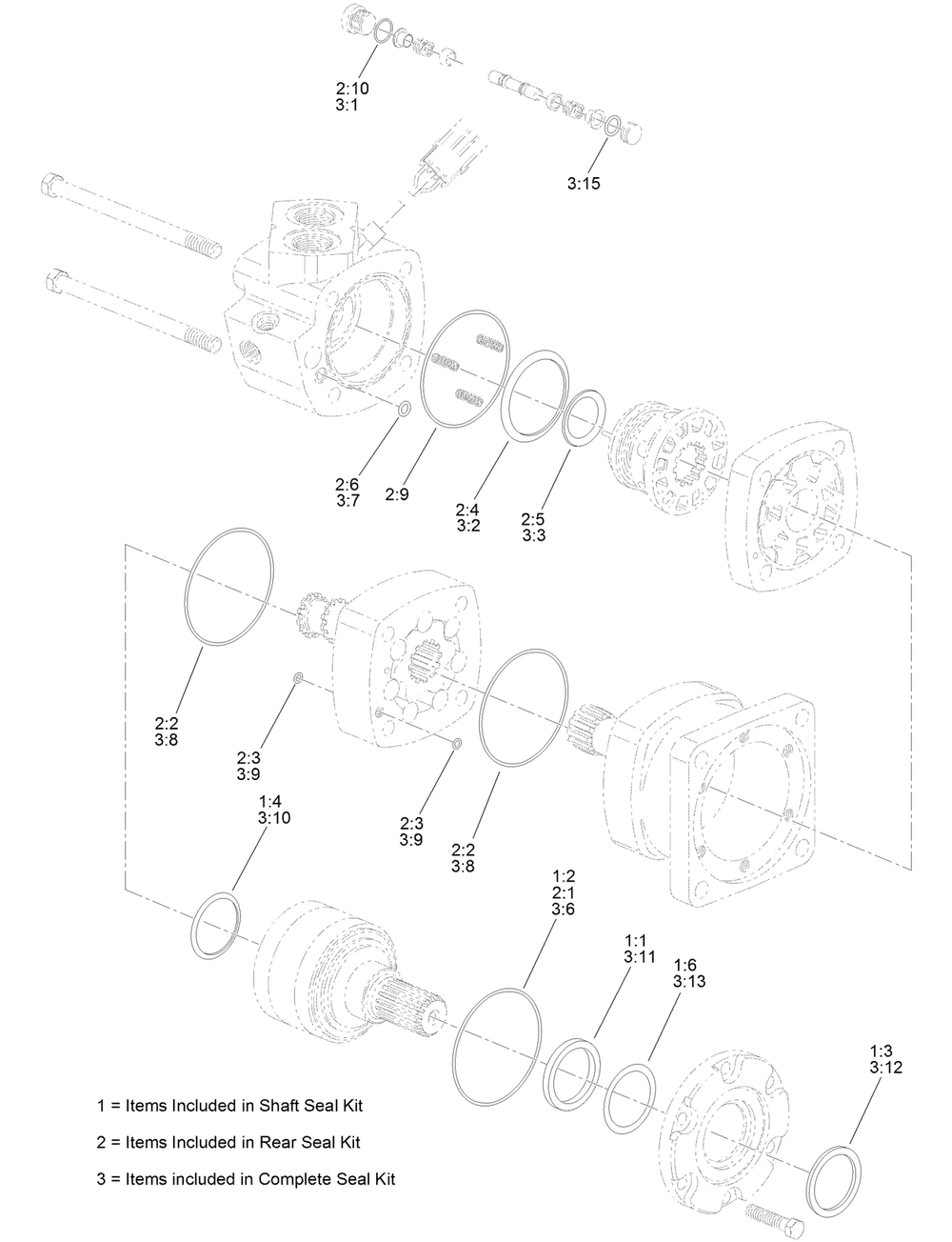 Hydraulic Motor Assembly No. Au117459 Diagram and Parts List for 23898 400000000 - 999999999 Toro Lawn Tractor Accessories