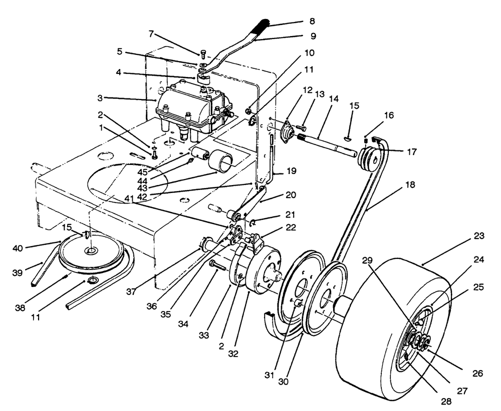 Axle Assembly Diagram and Parts List for 30176 690001 - 691912 Toro Lawn Tractor Accessories