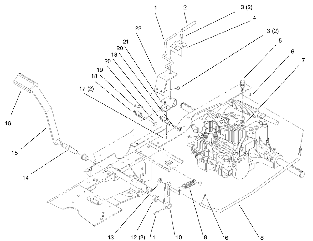 Hydro Brake Diagram and Parts List for 72104 7900001 - 7999999 Toro Lawn Tractor