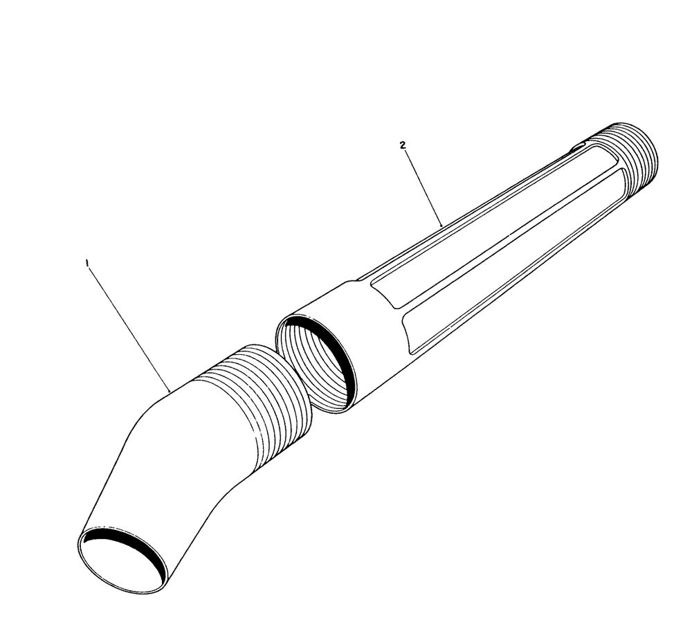 Blower Tube Assembly Diagram and Parts List for 51535 0000001 - 0999999 Toro Leaf Blower / Vacuum
