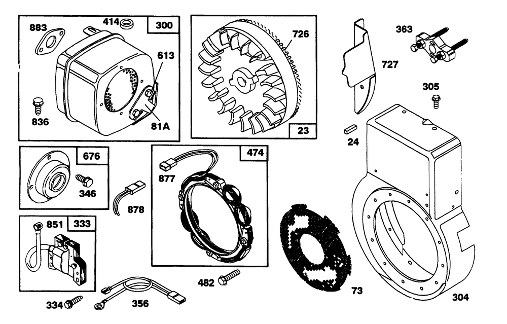 Engine Briggs & Stratton Models 252416-0756-01 & 252416-0757-01 Diagram and Parts List for 38580 5900001 - 5999999 Toro Snow Blower