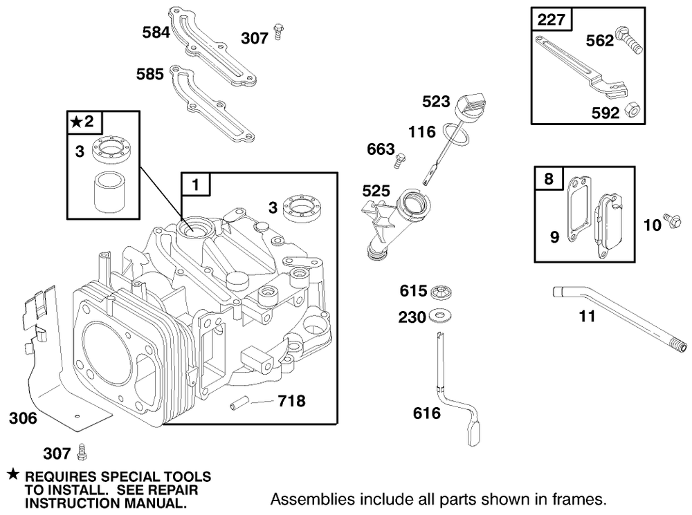 Engine Gts-200 Diagram and Parts List for 22158 9900001 - 9999999 Toro Lawn Mower