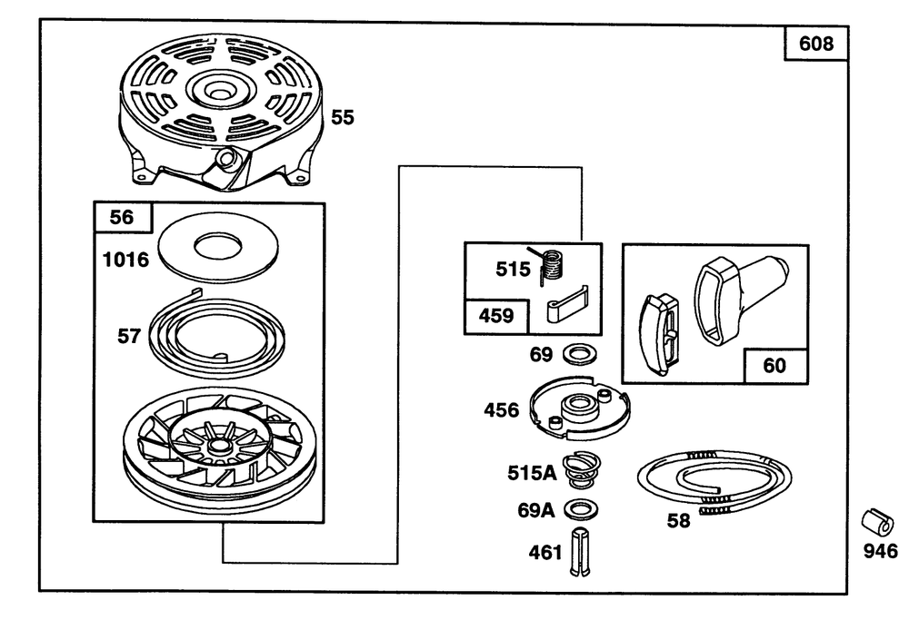 Engine Briggs & Stratton Model 122702-3171-01 Diagram and Parts List for 20215 2000001 - 2999999 Toro Lawn Mower