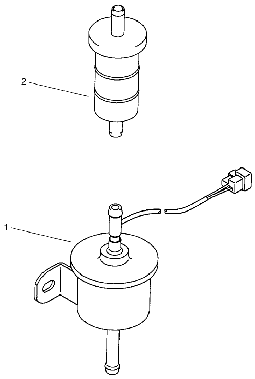 Fuel Pump & Filter Assembly Diagram and Parts List for 73545 8900001 - 8999999 Toro Lawn Tractor