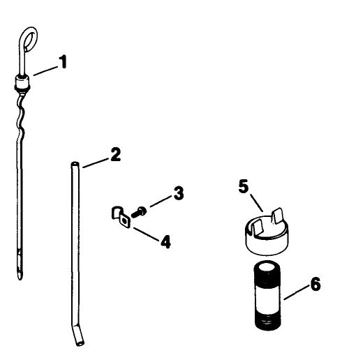 Dipstick Engine Kohler Model No. M18qs-24615 (Continued) Diagram and Parts List for 30718 0000001 - 0999999 Toro Lawn Tractor