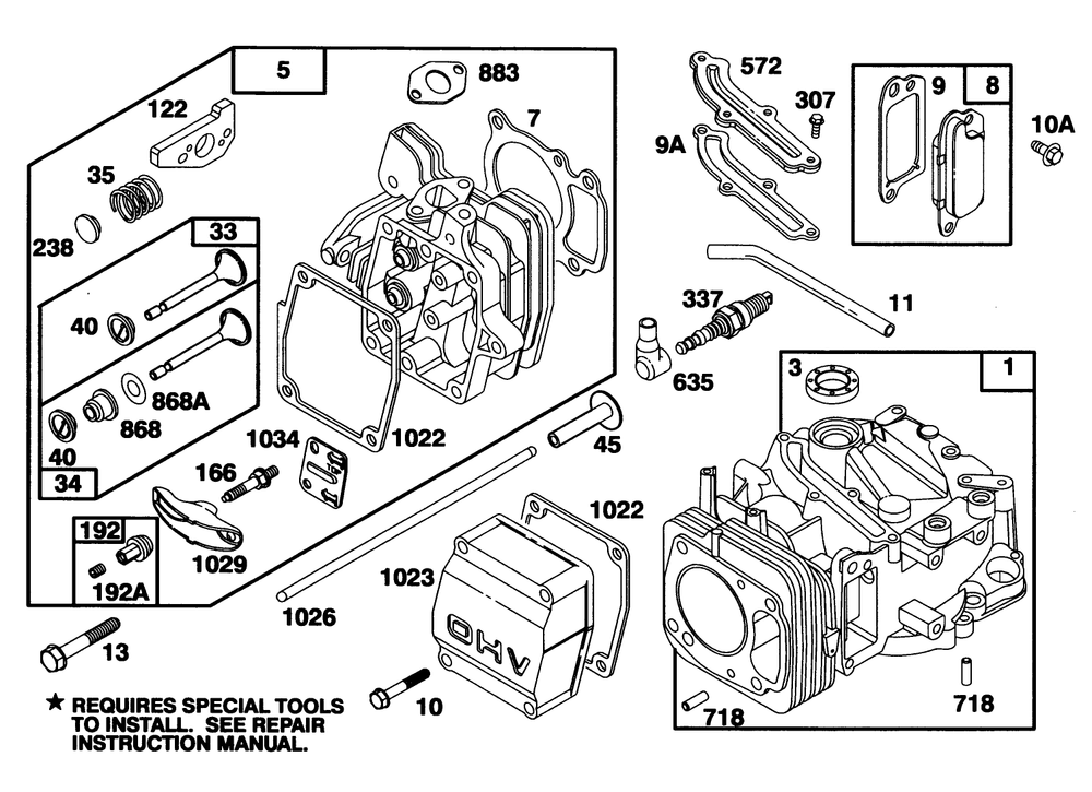 Engine Gts 150 Model 97772-0318-A2 Diagram and Parts List for 20464 5900001 - 5999999 Toro Lawn Mower