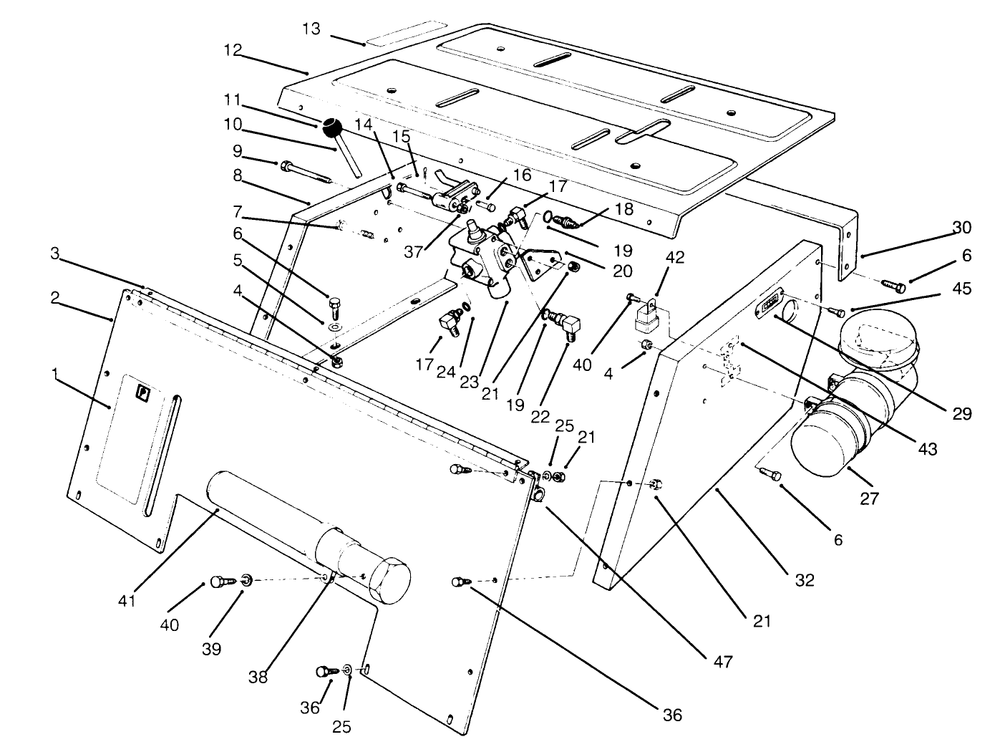 Seat Support Assembly Diagram and Parts List for 30610 690001 - 699999 Toro Lawn Tractor
