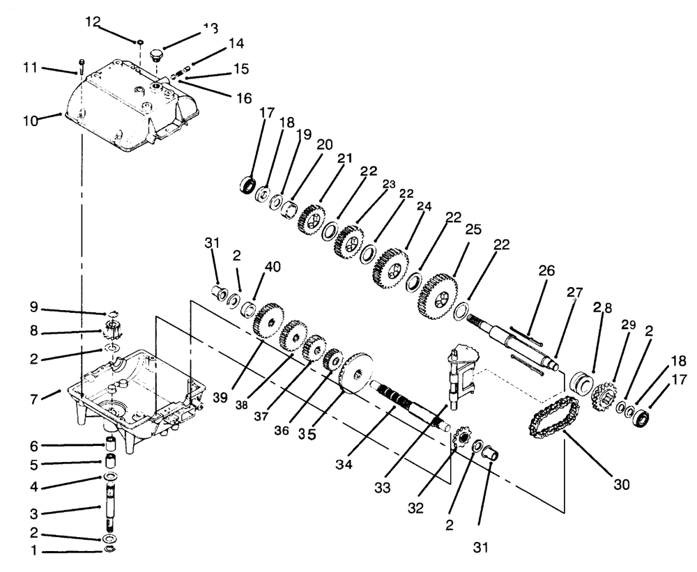 Peerless Transmission Model 700-039 Diagram and Parts List for 30165 690001 - 699999 Toro Lawn Tractor Accessories