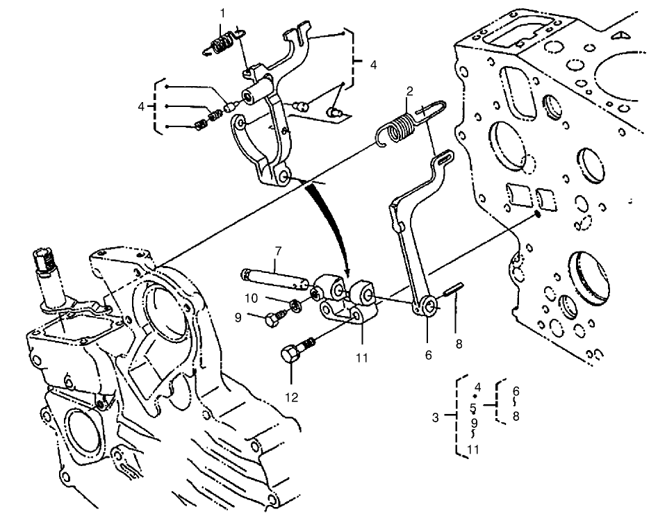 Governor Assembly Diagram and Parts List for 22303TE 990001 - 999999 Toro Lawn Tractor Accessories
