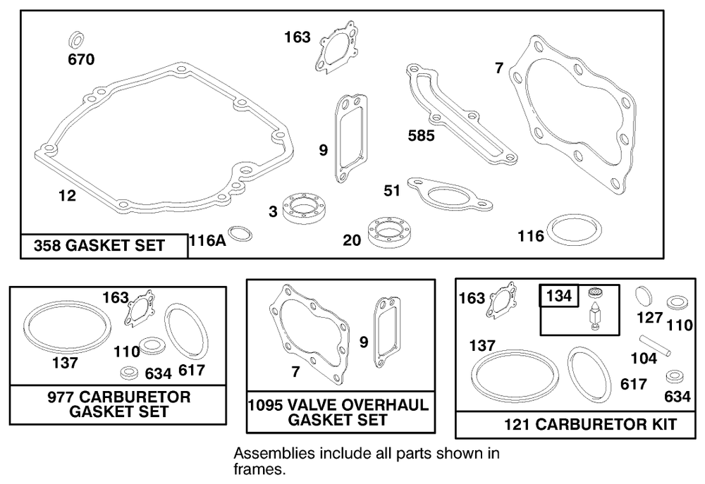 Engine Briggs & Stratton Model 12h802-1758-E1 Diagram and Parts List for 20494 8900001 - 8999999 Toro Lawn Mower