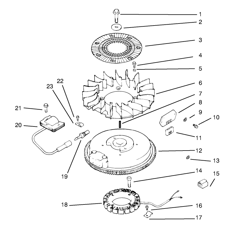 Ignition/Electrical Diagram and Parts List for 72045 8900001 - 8900399 Toro Lawn Tractor