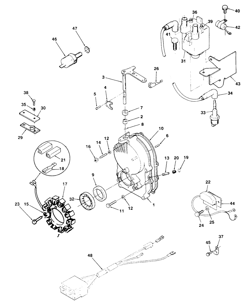 Gearcase And Ignition Controls Diagram and Parts List for 74140 590001 - 599999 Toro Lawn Tractor
