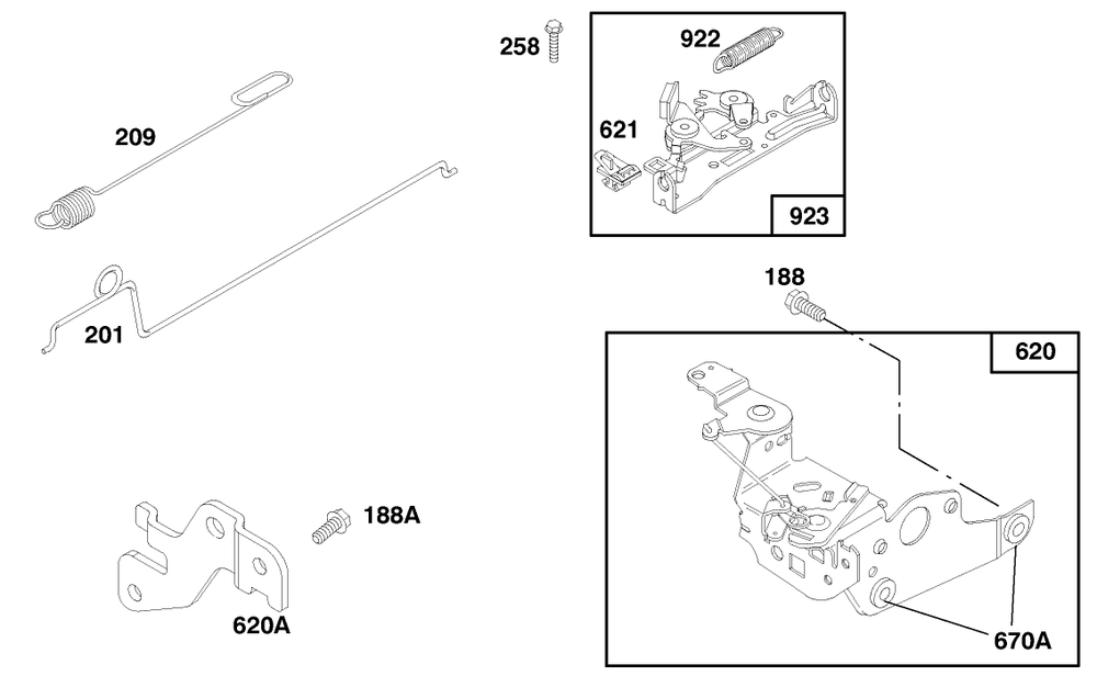 Engine Briggs & Stratton Model 12f802-0667-01 Diagram and Parts List for 20808 7900001 - 7999999 Toro Lawn Mower