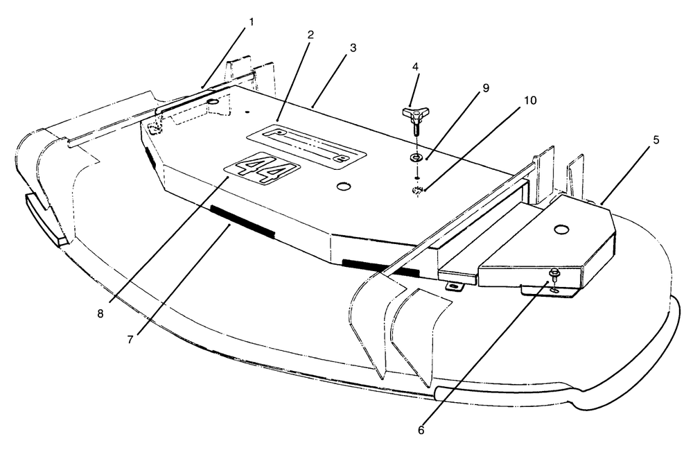 Cutting Unit Deck Covers Diagram and Parts List for 30144 690001 - 690645 Toro Lawn Mower