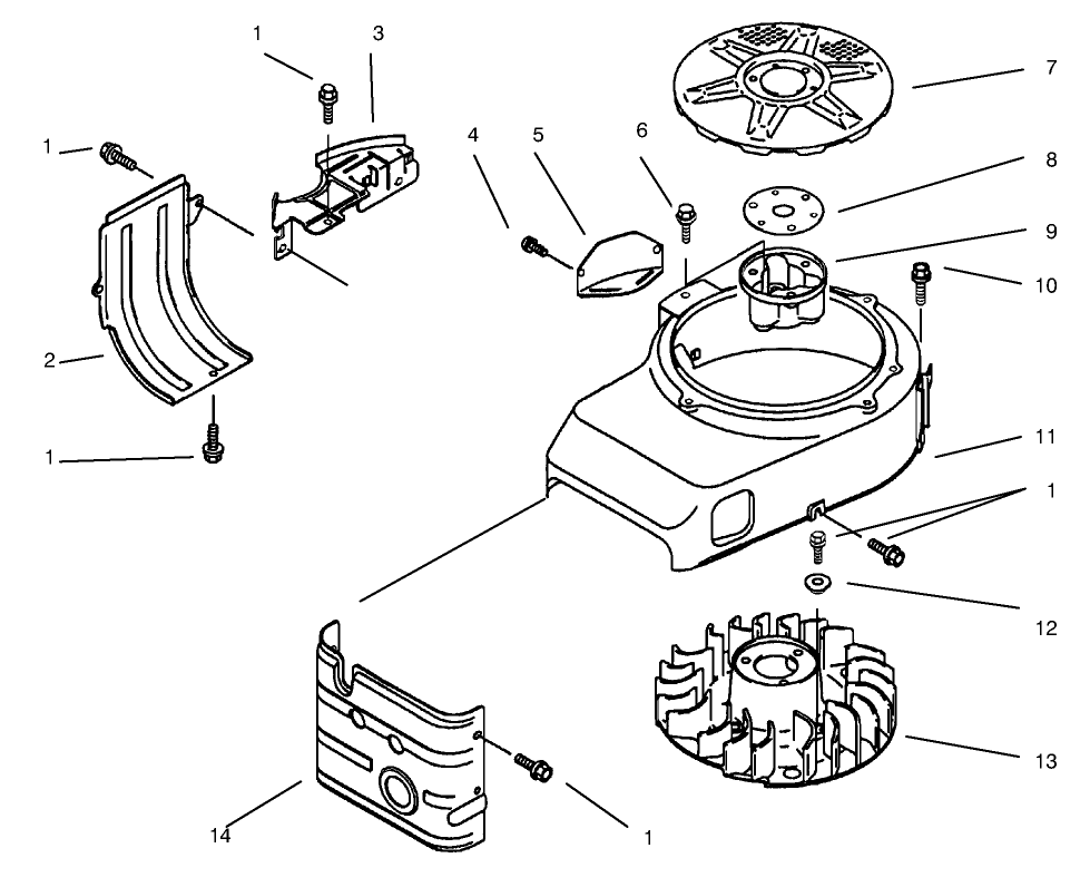 Cooling Equipment Diagram and Parts List for 30167 695001 - 699999 Toro Lawn Tractor Accessories